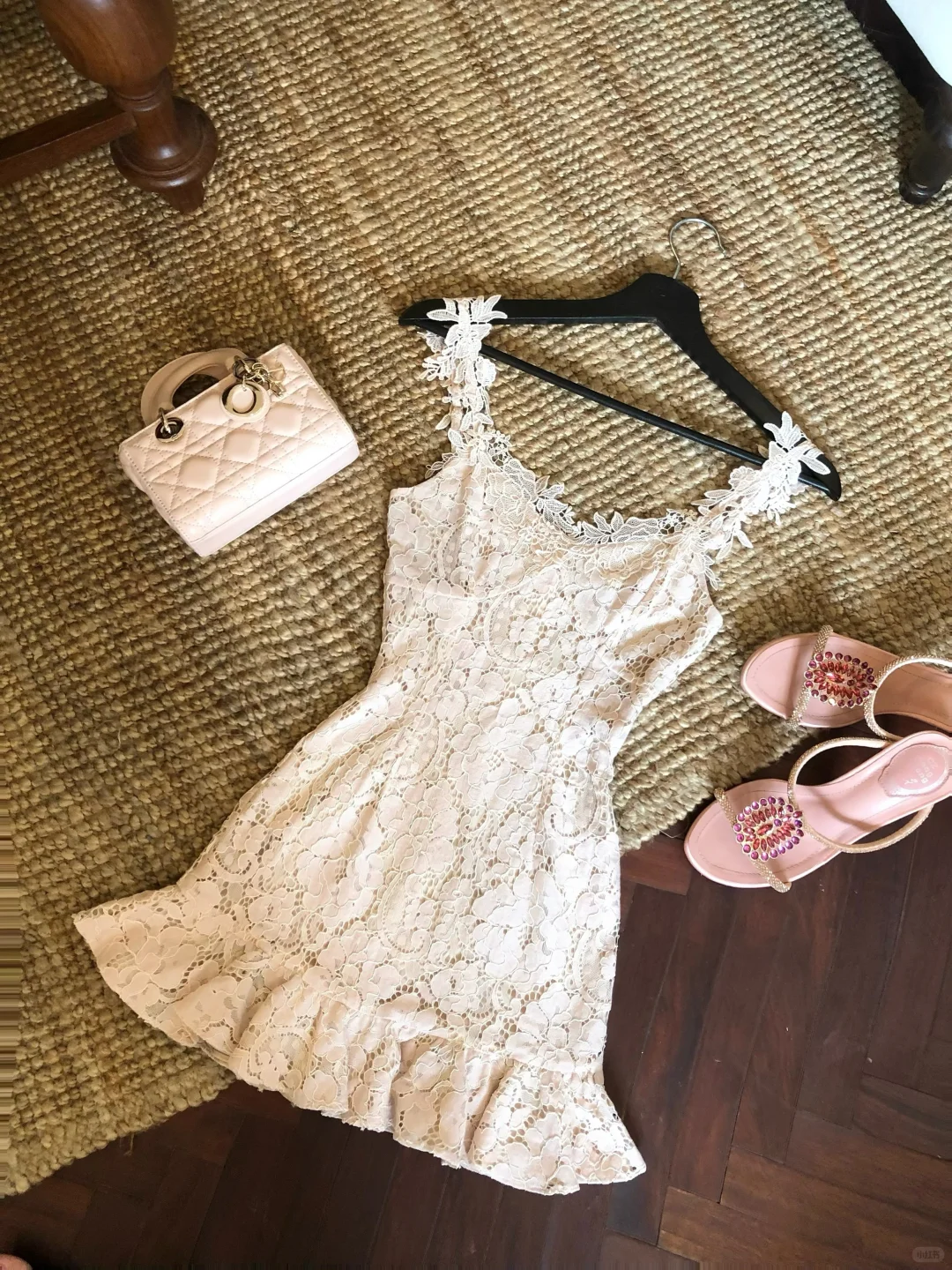 White A Line Strap Lace Short Prom Dress Homecoming Dress SH7184