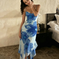 Unique Chiffon Print Prom Dress Party Dress SH1357