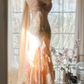 Fairy Mermaid Spaghetti Strap Beaded Ruffle Chiffon Long Prom Dress Evening Dress SH2981