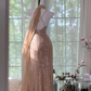 Vintage Mermaid Spaghetti Straps Beaded Chiffon Prom Dress SH5200