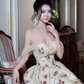 Cute A Line Off the Shoulder Print Floral Satin Tulle Short Homecoming Dress Birthday Dress SH4672