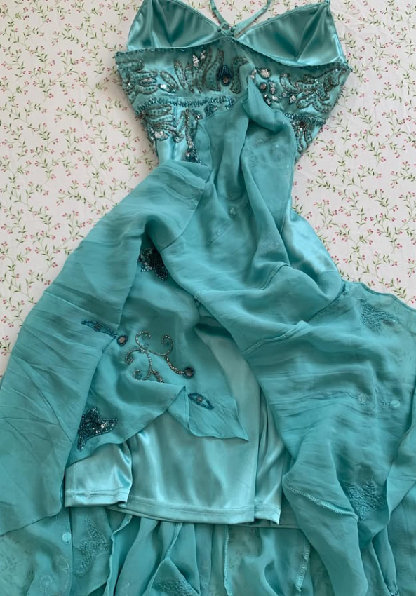 Vintage A Line Beaded Chiffon Satin Short Prom Dress Homecoming Dress SH7419