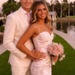Stylish Sheath Spaghetti Straps Pink Floral Printed Sequins Short Homecoming Dress SH7489