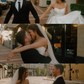 Charming A Line Spaghetti Strap White Satin Long Wedding Dress SH5955