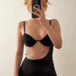 Unqiue Sheath Spaghetti Straps Black Satin Short Prom Dress Homecoming Dress Outfits SH6857