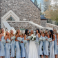 Simple Baby Blue Sheath Strapless Satin Long Bridesmaid Dress Evening Dress SH2831