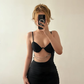 Unqiue Sheath Spaghetti Straps Black Satin Short Prom Dress Homecoming Dress Outfits SH6857