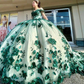 Red Off The Shoulder 3D Flowers Sweet 16 Party Dress Quinceanera Dresses  SH822