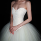 Cute Ball Gown Sweetheart Neck Lace Tulle Long Wedding Dress SH6624