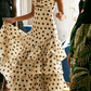 Classic Polka Dot A Line Sweetheart Neck Layered Chiffon Prom Dress SH5428
