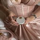 Gentle Pink Sheath V Neck Pleated Satin Long Prom Dress Party Dress SH6426