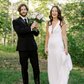 Simple Sheath V Neck White Satin Open Back Wedding Dresses SH4705