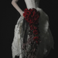 Unique A Line Strapless Corset White Satin Wedding Dress SH4527