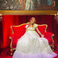 Flowy Gentle White A Line Puff Sequin Tulle Prom Dress Birthday Dress SH3714