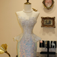 Shiny Exquisite Mermaid Strapless Sequin Long Prom Dress Party Dress Evening Dress SH3960