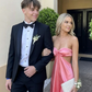 Charming Pink Sweetheart Backless Long Prom Dress SH747