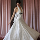 Classic Polka Dot A Line V Neck Satin Backless Prom Dress Outfits SH5315