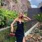 Spaghetti Straps  Navy Blue Long Prom Dress Evening Dress SH1307