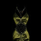 Vintage Mermaid Halter Olive Green 1950s Retro Classy Satin Long Prom Dresses Party Dress 21st Birthday Outfits Graduation Dresses SH3507