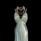 Vintage Sheath Straps Light Sky Blue 90s Long Prom Dresses Party Dress 20th Birthday Outfits Graduation Dresses SH3506