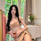 Brown Sheath Off the Shoulder Corset Pleated Tulle Satin Mini Prom Dress Homecoming Dress SH4468