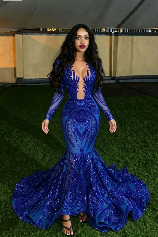 black girl prom dresses mermaid long prom Dress SA1525
