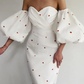 Unique Puff Sleeves Sweetheart Prom Dress,Elegant Evening Dress SH595