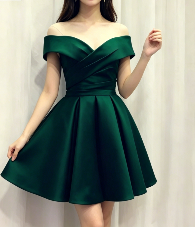 Short Emerald Green Homecoming Dresses For Prom Party P02079