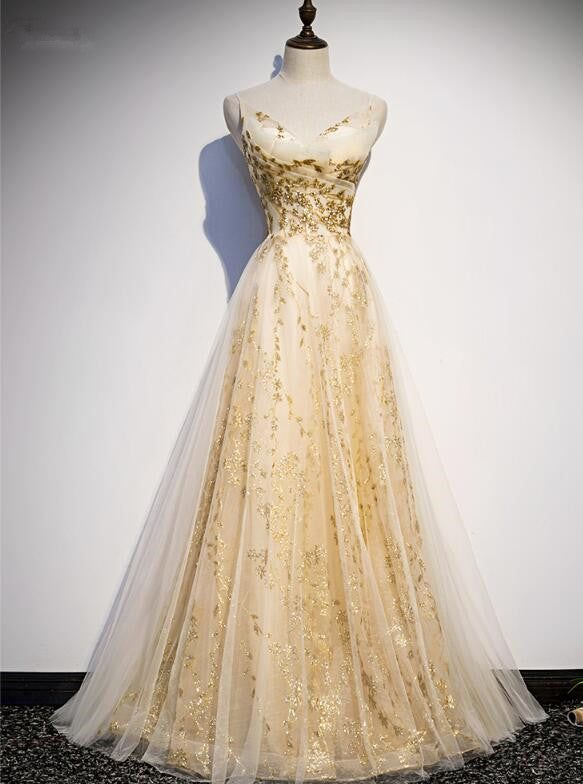 Beautiful Tulle Lace Long Evening Gown New Style Formal Prom Dress SH1