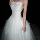Backless Unique Ball Gown Straps White Lace Applique Tulle Long Wedding Dress SH6618