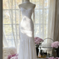 Lilac Mermaid Spaghetti Strap Beaded Chiffon Long Prom Dress Graduation Prom Dress SH2486