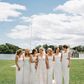 Simple White Sheath Strap Satin Long Bridesmaid Dress SH6580