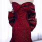 Elegant Off The Shoulder Mermaid Long Evenuing Dress Burgundy Prom Dress SH1199