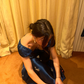 Navy Blue A Line Straps Exquisite Beaded Satin Prom Dress Evening Dress Outfits SH7254