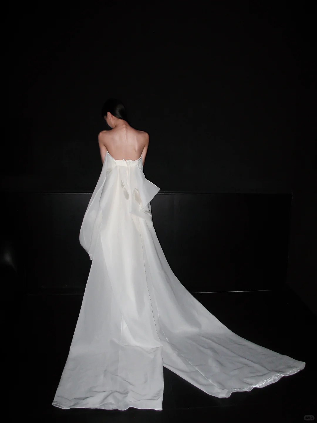 Cute A Line Strapless White Tulle Long Sweep Wedding Dress SH5979