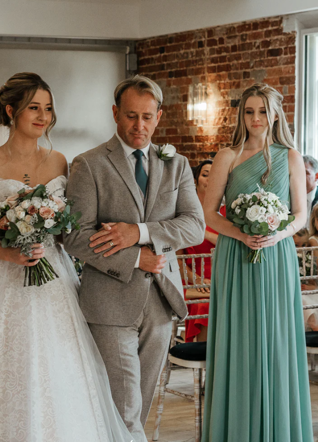 Sage Green Chiffon One Shoulder A-line Long Bridesmaid Dresses SH5583