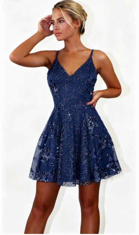 Silver Homecoming Dresses, Short Backless Homecoming Dresses, Short Hoco Dress P01602