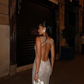 Shiny Sheath Straps Rhinestone Tulle Open Back Prom Dress Evening Dress SH2124