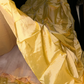 Bright Yellow A Line Strapless Beaded Satin Prom Dress Party Evening Dress SH5993