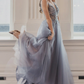 Pink Gentle  Exquisited Beaded Tulle Prom Dress Long Prom Dresses Evening Dress S405