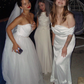 Simple Sweetheart Rhinestone Tulle Long Ball Gown Wedding Dress SH1864