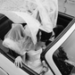 Elegant Pretty Mermaid Straps White Satin Long Sweep Wedding Dress SH4856