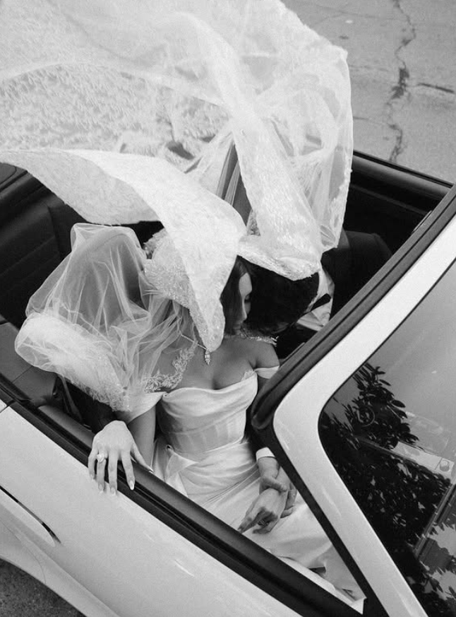 Elegant Pretty Mermaid Straps White Satin Long Sweep Wedding Dress SH4856