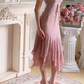 Exquisite Vintage A Line Spaghetti Strap Beaded Chiffon Party Dress Homecoming Dress SH4120