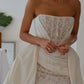 White Strapless Overlay Lace Pleated Short Mini Homecoming Dress SH8236