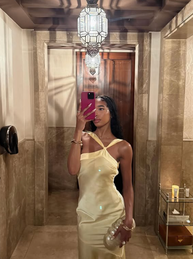 Yellow Sheath Halter Satin Open Back Prom Dress Wedding Guest Dress SH4493