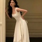White Elegant Irregular Hem Long Prom Dress  SH761