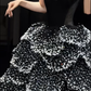 Gorgeous A Line Sweetheart Neck Pearl Layered Black Satin Long Party Dress Evening Dress SH2948