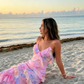 Unique Pink Ruffles Long Prom Dress Evening Dress SH978