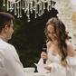 Pretty White A Line Long Sleeve Pearl Chiffon Prom Dress Wedding Dress SH6704